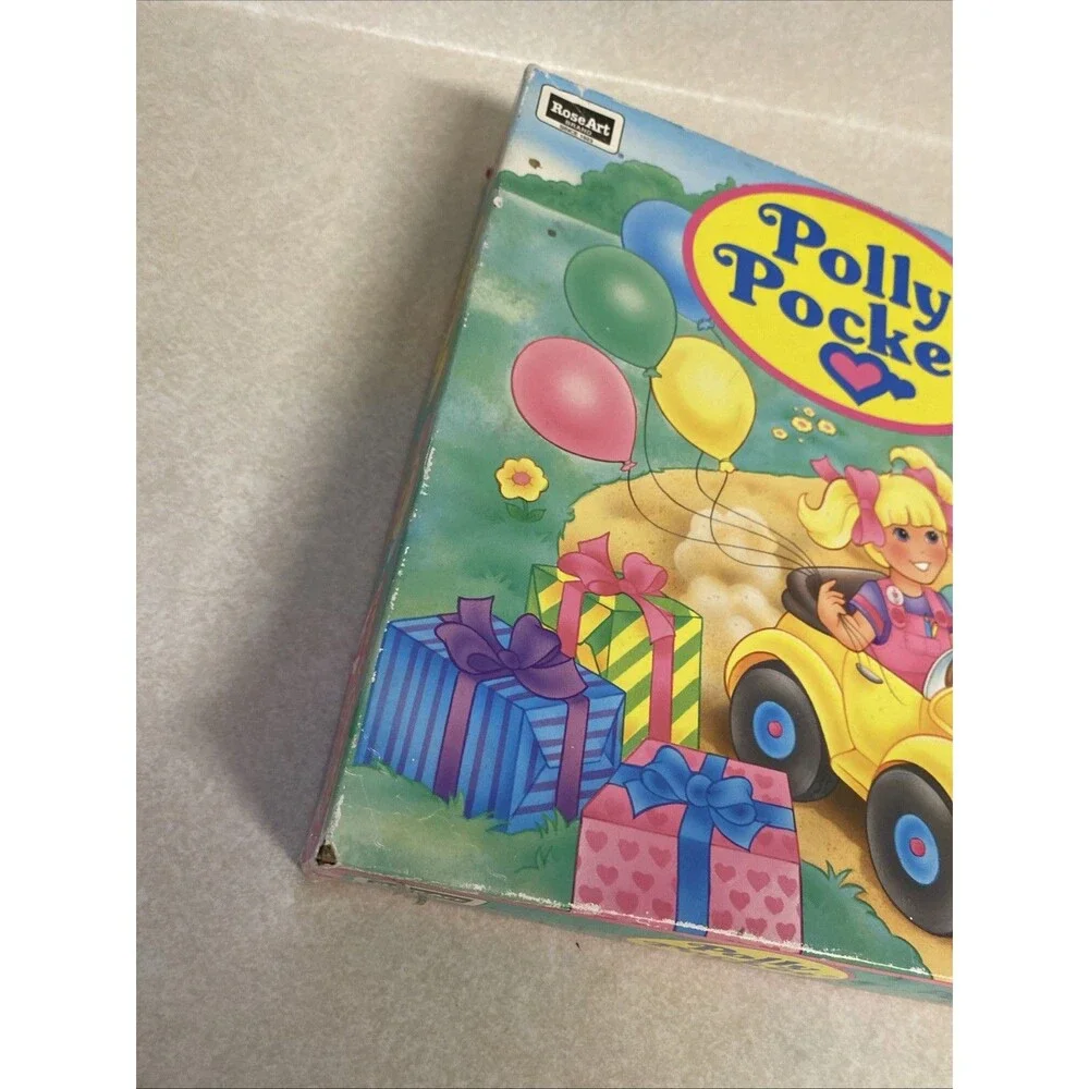 Vintage Polly Pocket Doll Party Board Game RoseArt 1994, Incomplete